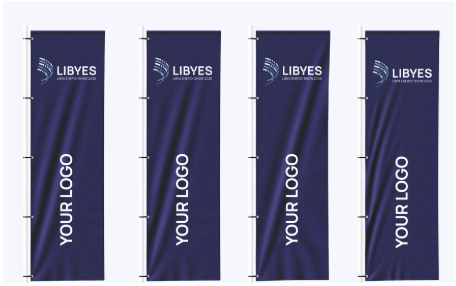 There are 30 flagpoles providing a high-profile branding opportunity visible to all attendees. Each flag will contain a company logo.