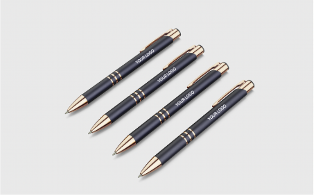 Pens are distributed in delegate bags and throughout the conference sessions.